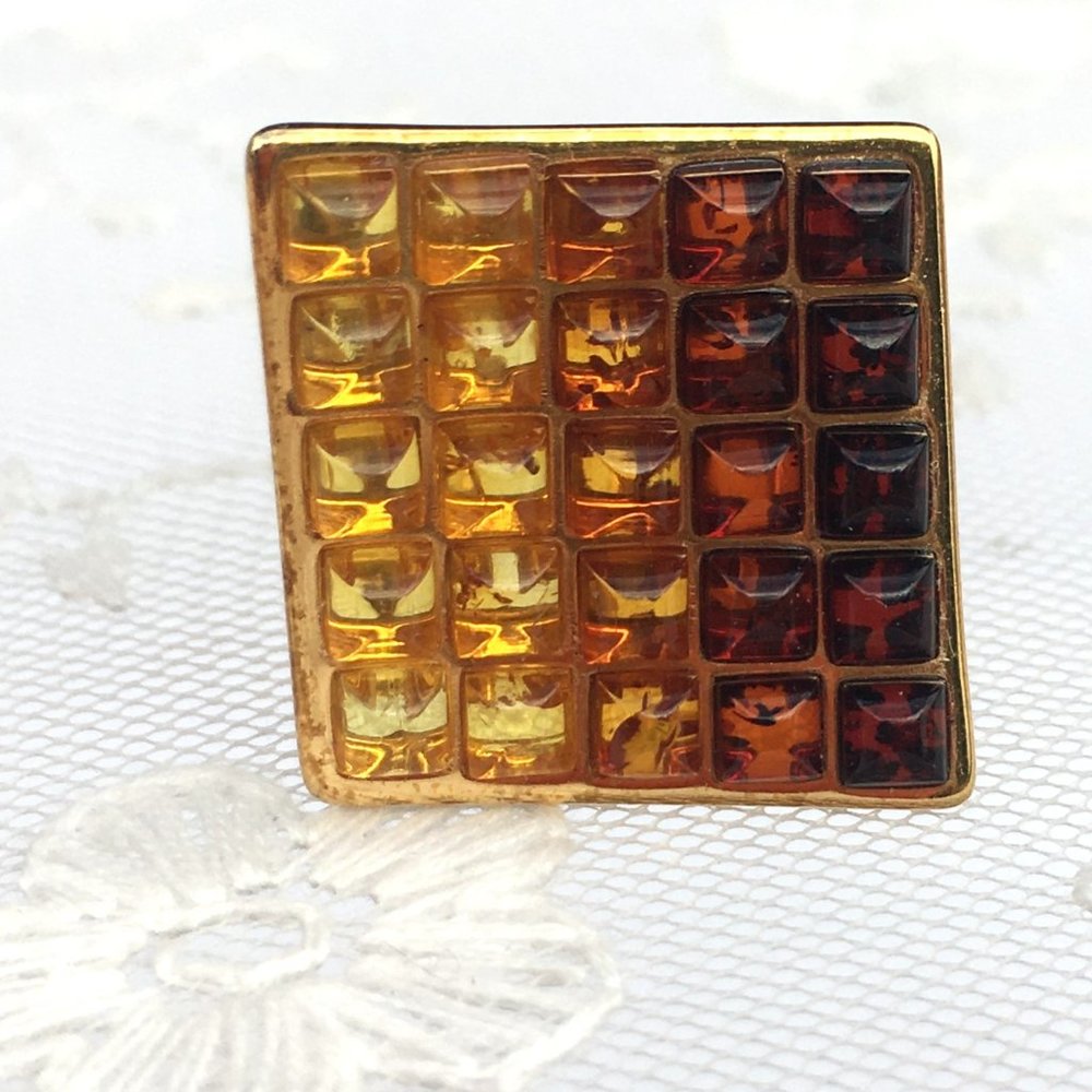 Baltic Amber Ombre Ring .925 Size 5 or 7 Natural Limited Edition Genuine Gems